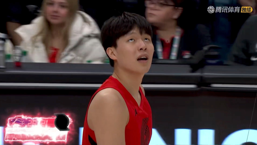 杨瀚森半场集锦：篮下补篮+造杀伤连拿4分 镇守篮下送艾萨克血帽