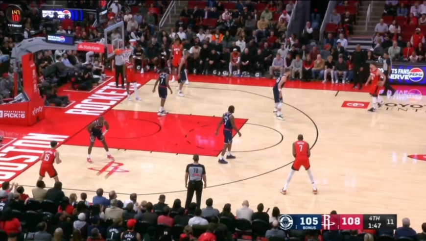 比剧本还刺激！原声还原火箭快船最后1分47秒，观众一秒都不敢眨眼