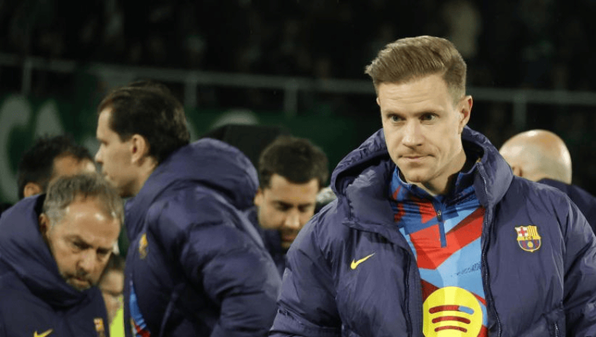 世体：巴萨承担特尔施特根90%薪资，他已启程去吉罗纳报到了