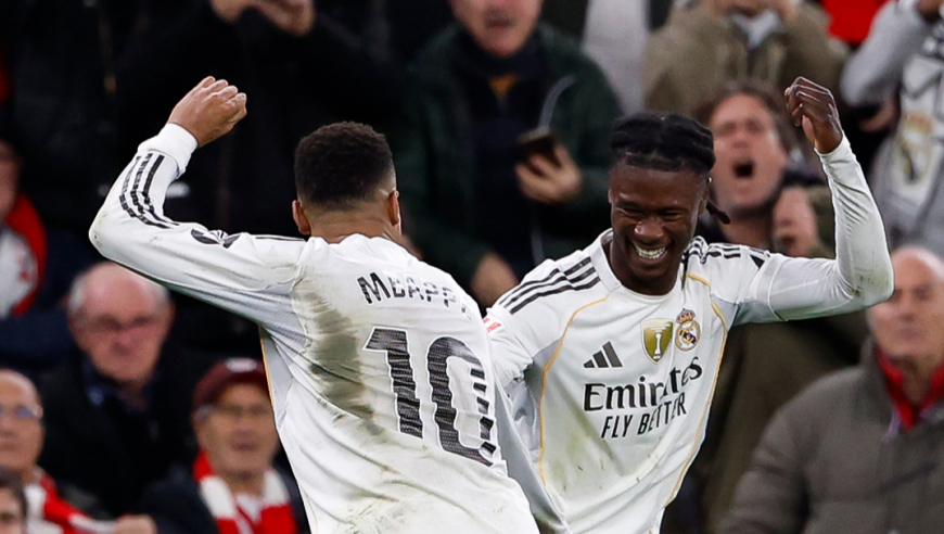 皇马3-0毕尔巴鄂竞技集锦：姆巴佩一条龙+世界波 阿诺德伤退