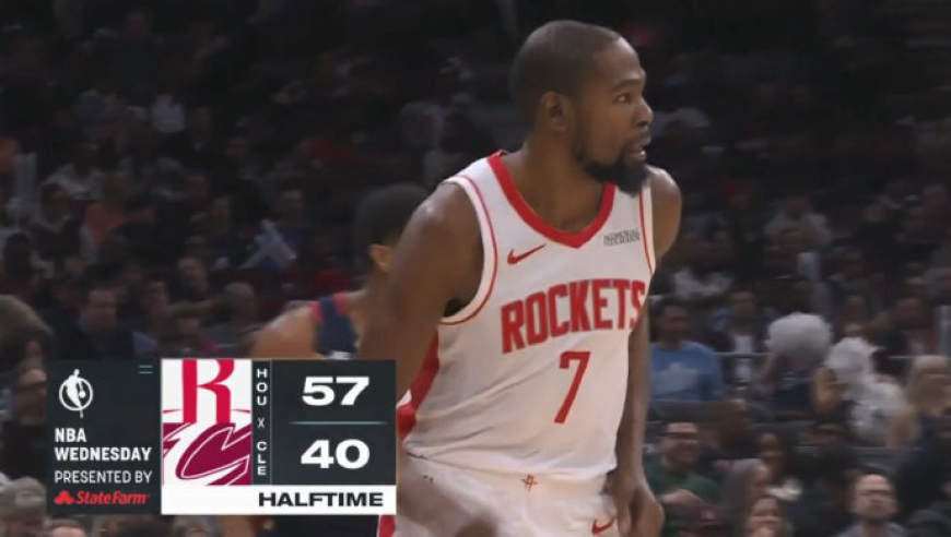 一边倒！火箭打爆东部豪强：杜兰特13分，替补奇兵连续爆发