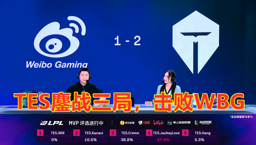 LPL第三阶段：TES鏖战三局，击败WBG，斩获两连胜！
