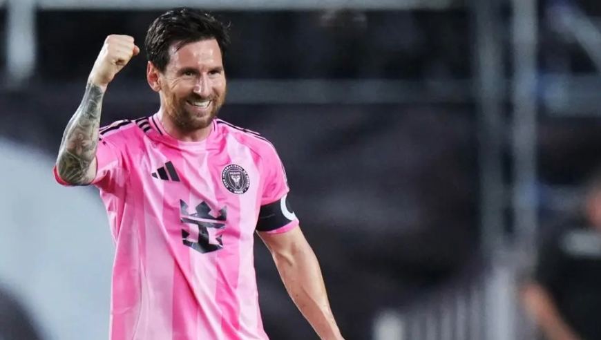 给就有！西尔维蒂禁区左路传中，梅西头槌破门为球队首开纪录