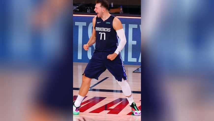 东契奇的热身投篮方式让人惊叹，比起库里的超远三分，东契奇的超高进球也很强