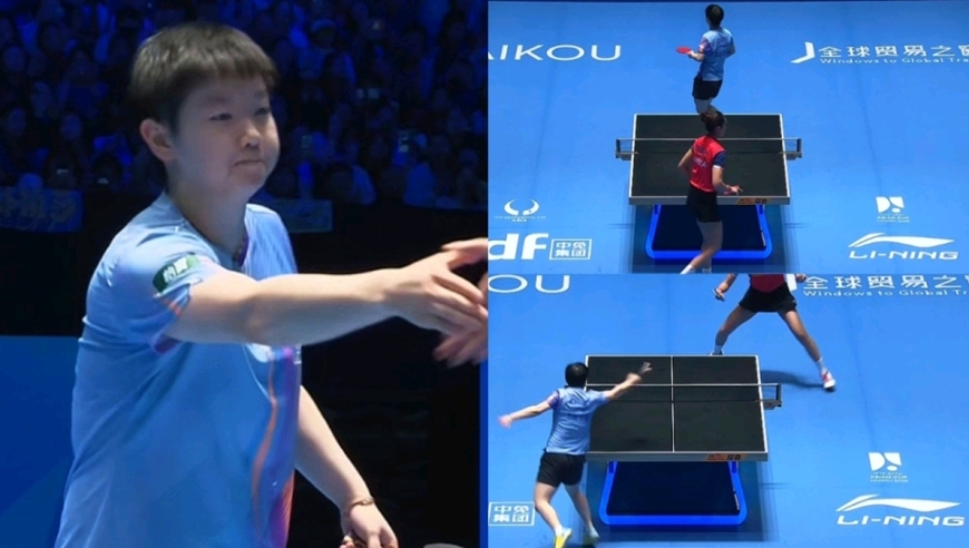 超精彩！孙颖莎连续重扣打懵对手，失误丢分气到跺脚飙国粹马琳忙安抚