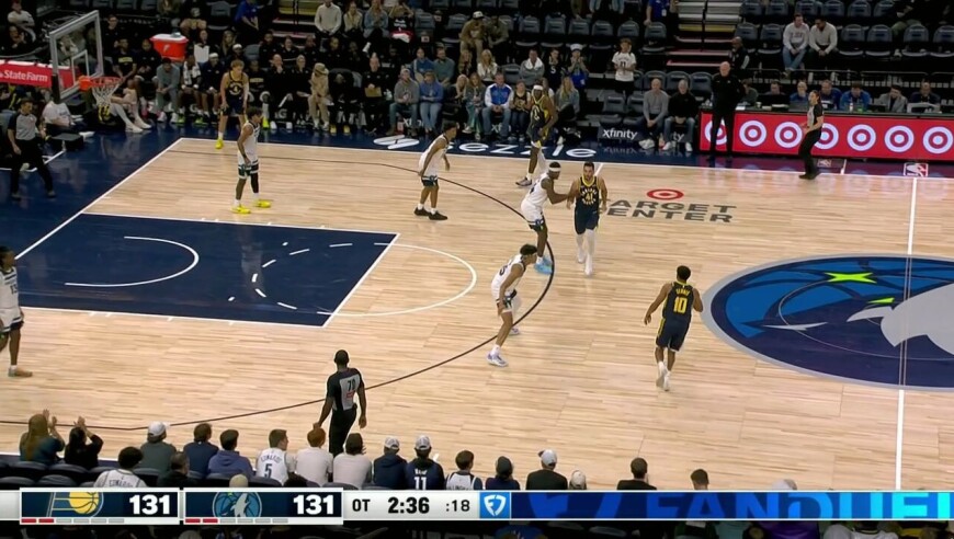 NBA季前赛：步行者vs森林狼加时一中文解说回放
