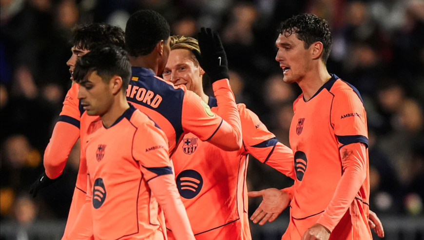 集锦|巴萨2-0瓜达拉哈拉进国王杯16强 拉师傅破门亚马尔助攻