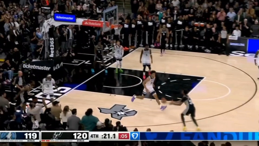 爱德华兹和文班亚马的顶级对决 回顾森林狼对阵马刺最后5分钟