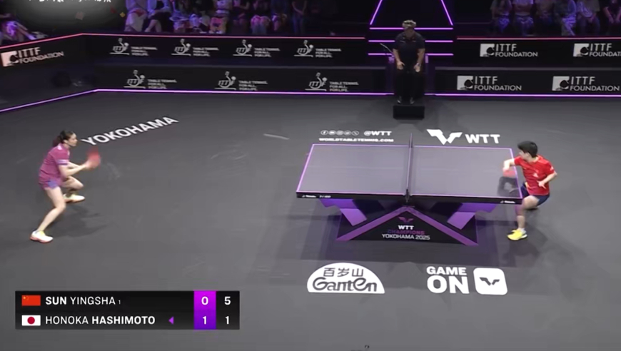退的太远了！削球手遇到孙颖莎是崩溃的，因为她太会打削球了（3）