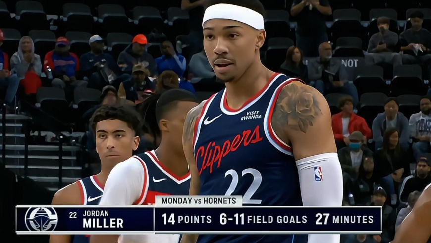 对得起自己的姓名！快船乔丹米勒抢断后一条龙打成2+1攻防一体