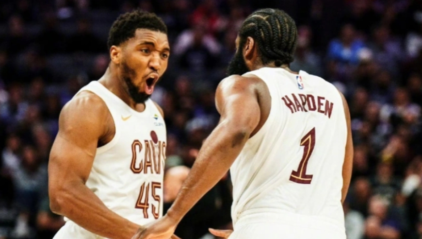 骑士掘金生死时刻：哈登关键三分追平 米切尔两罚全中罚球绝杀掘金