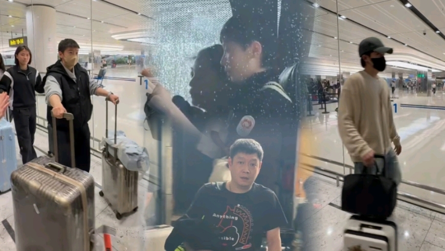 国乒抵新加坡球迷热迎：孙颖莎推两箱子王楚钦走姿挺拔，邱贻可穿短袖