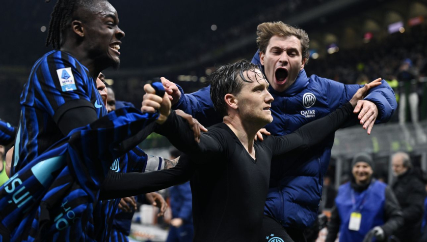 全场疯狂庆祝！国米3-2尤文：慢镜看穿云箭补时绝杀+争议红牌