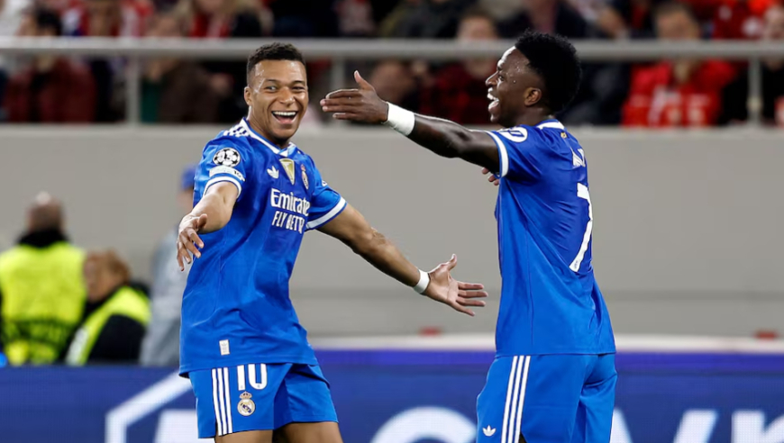 欧冠：皇马4-3逆转 姆巴佩大四喜维尼修斯2助攻