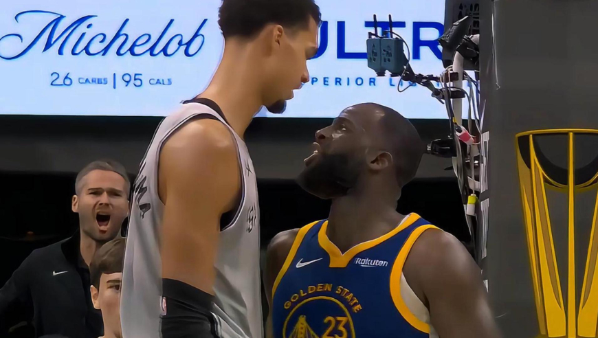 最佳进球没了！文班亚马接底线球隔扣被吹无效又与追梦爆发争吵