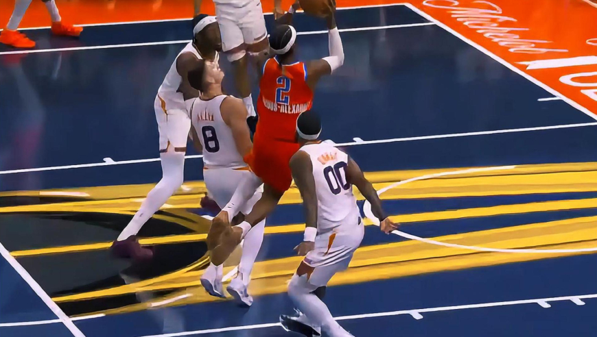 不到半节就崩了！雷霆首节三分钟再轰出14-4攻击波领先太阳到17分