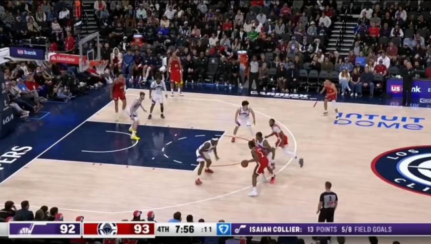 全场起立欢呼！快船vs爵士最后7分钟：伦纳德疯狂暴走带走比赛