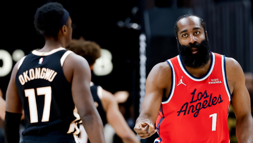 快船结束五连败！哈登27+9引五人上双擒老鹰 莱昂纳德21投21分