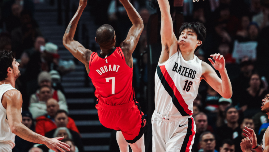 爆冷！杜兰特无缘绝杀，空砍37分，火箭惜败开拓者，杨瀚森明显进步