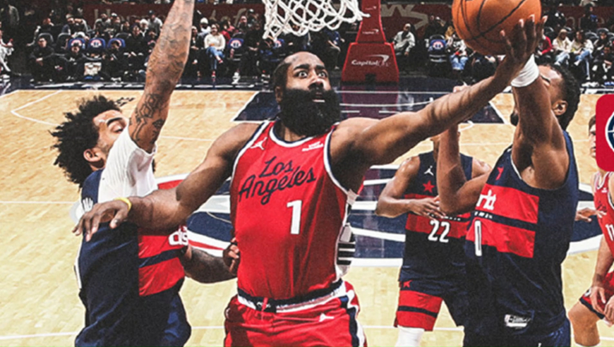 2分钟集锦！哈登36分7板9助，决胜三分钟&ldquo;5攻2防&rdquo;率队胜奇才