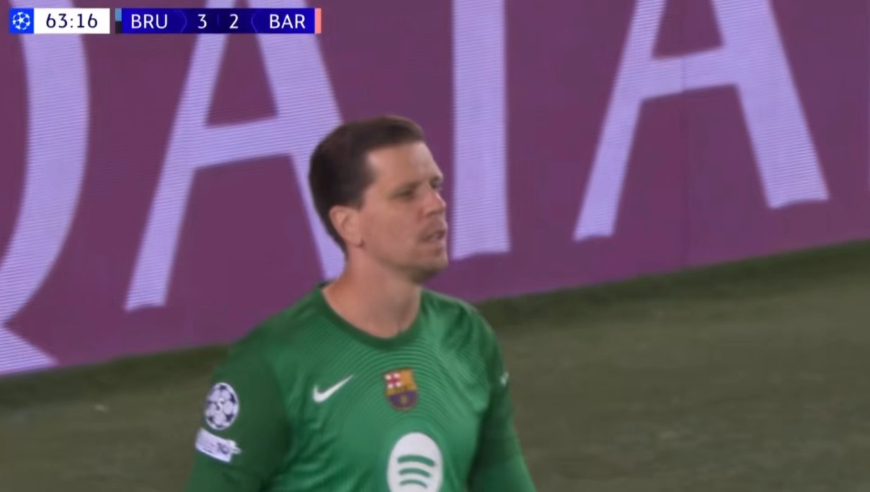 巴萨防线太抽象丢第三球！压过半场又被布鲁日打反击，巧射戏耍门将