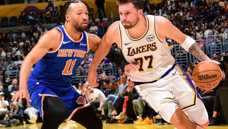 湖人击败尼克斯迎两连胜！詹姆斯缺席东契奇35+8+4 里夫斯回暖25分