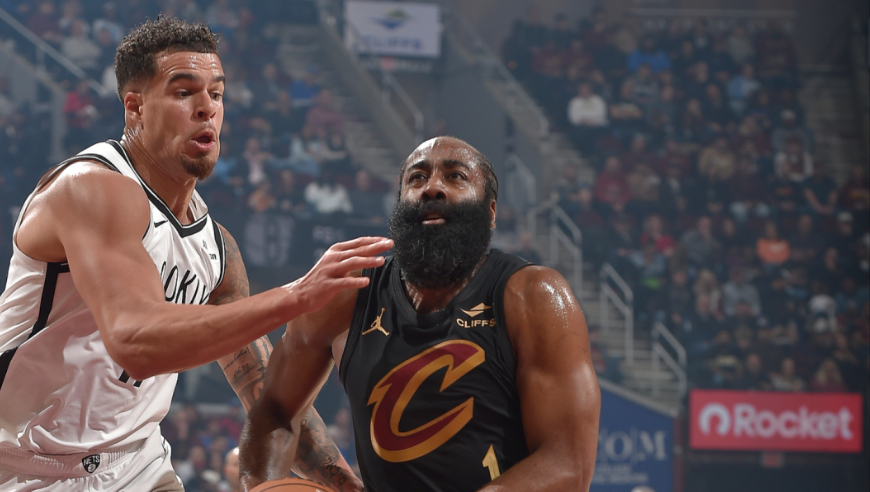 骑士大胜篮网全场集锦：哈登16+9三节打卡 加盟骑士四连胜