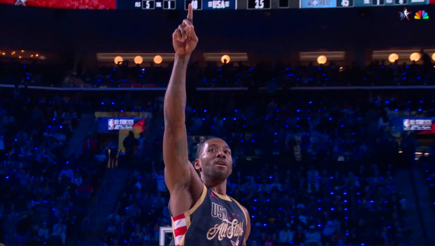 杀疯了！莱昂纳德vs世界队集锦：12分钟狂轰31分无人能挡！