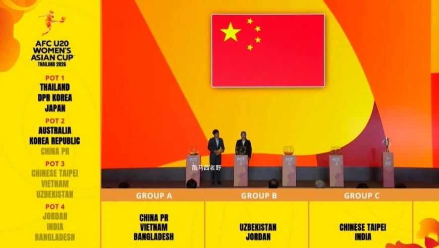 今天U20女足亚洲杯的分组抽签结果出炉，中日韩澳谁的签最差