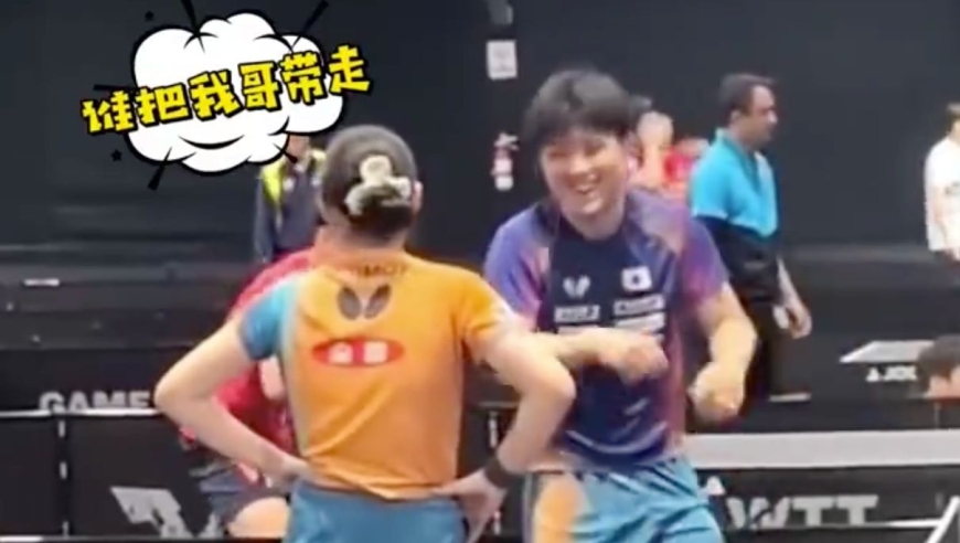 宠妹狂魔？22岁张本智和对着美和跳科目三+哄妹妹开心 自己笑翻了