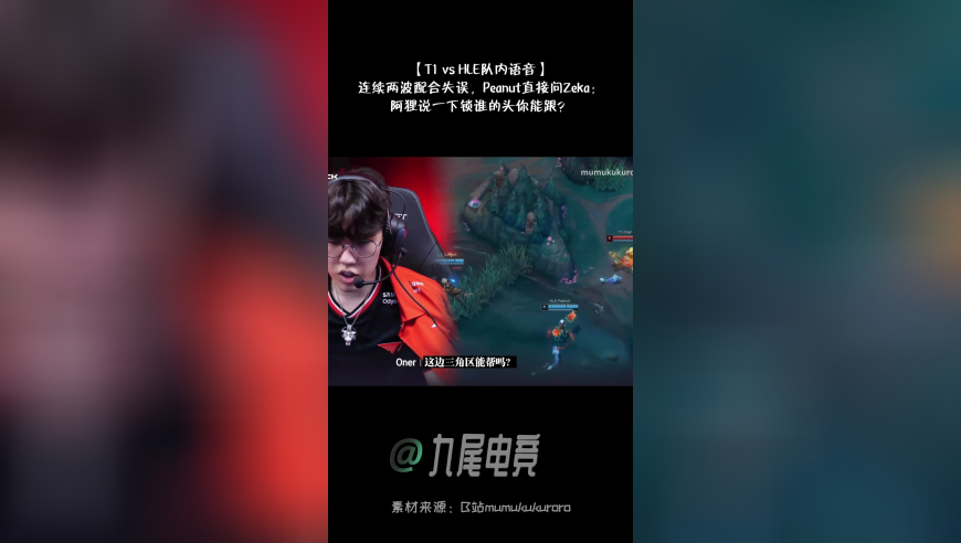 连续两波配合失误Peanut直接问Zeka：阿狸说一下锁谁的头你能跟？