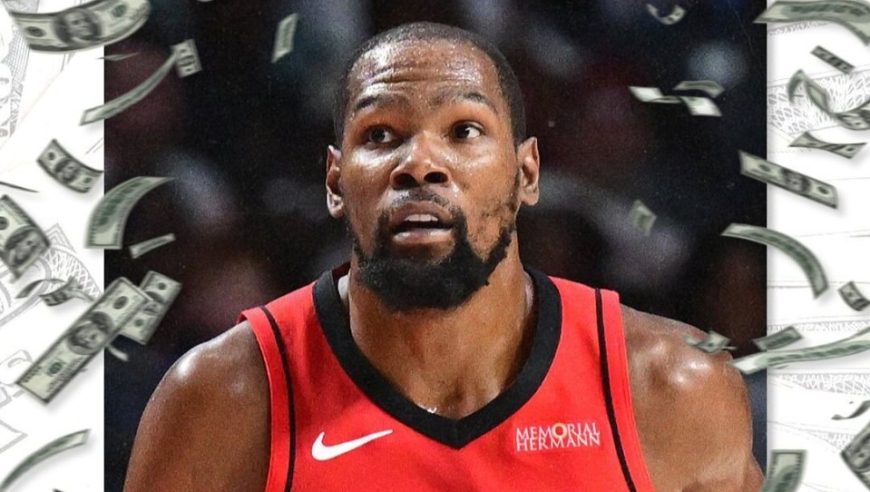降薪3000万！杜兰特2年9000万续约火箭 超詹姆斯成NBA薪金王