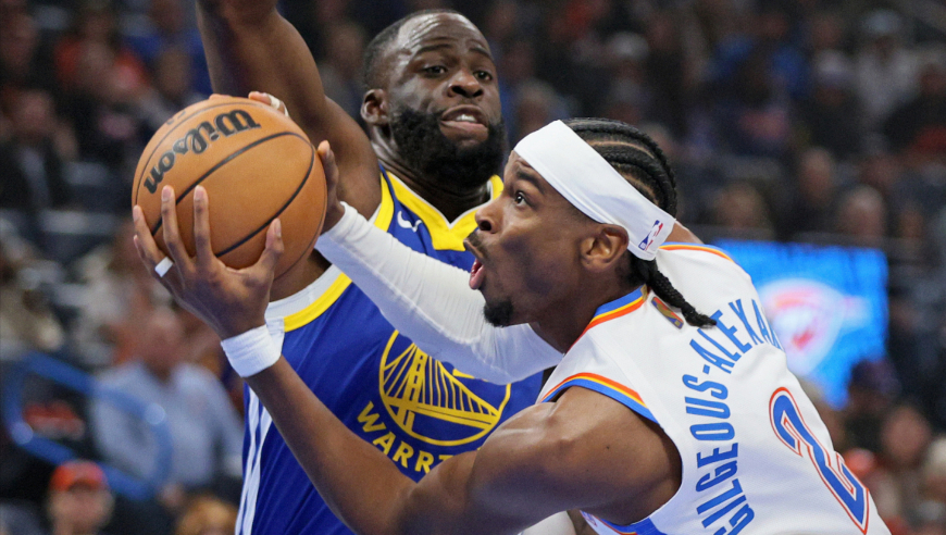 勇士雷霆生死时刻：波神暴扣一度追至2分 SGA单挑格林三分收比赛