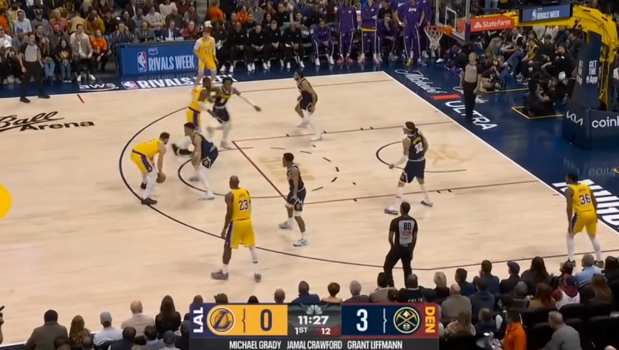 全明星票王的实力 回顾东契奇对阵掘金拿下38分13篮板10助攻表现