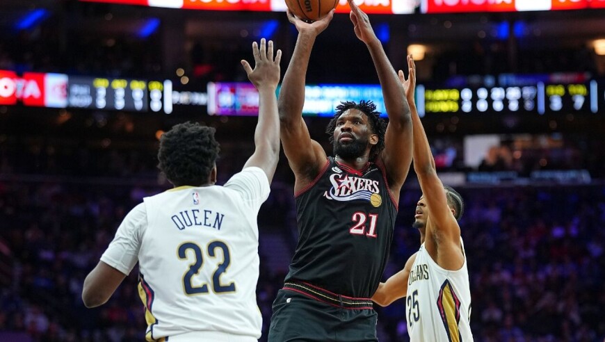 【集锦】鹈鹕114-124费城 恩比德40+11力压贝34+6费城成功捍卫主场