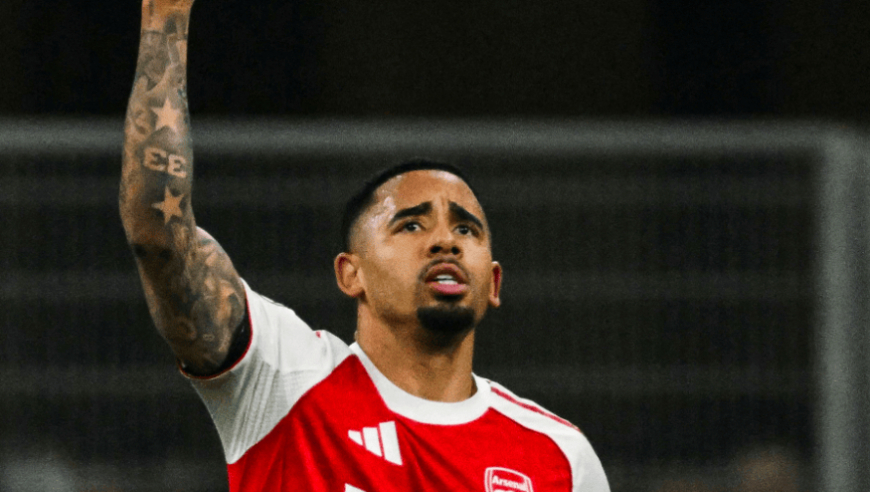 找到进球感觉，热苏斯阿森纳生涯首次在欧冠梅开二度