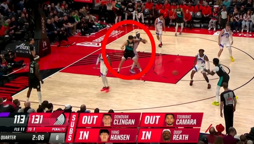 效率值满分！杨瀚森16秒极速得分，开拓者总经理笑意藏不住了！