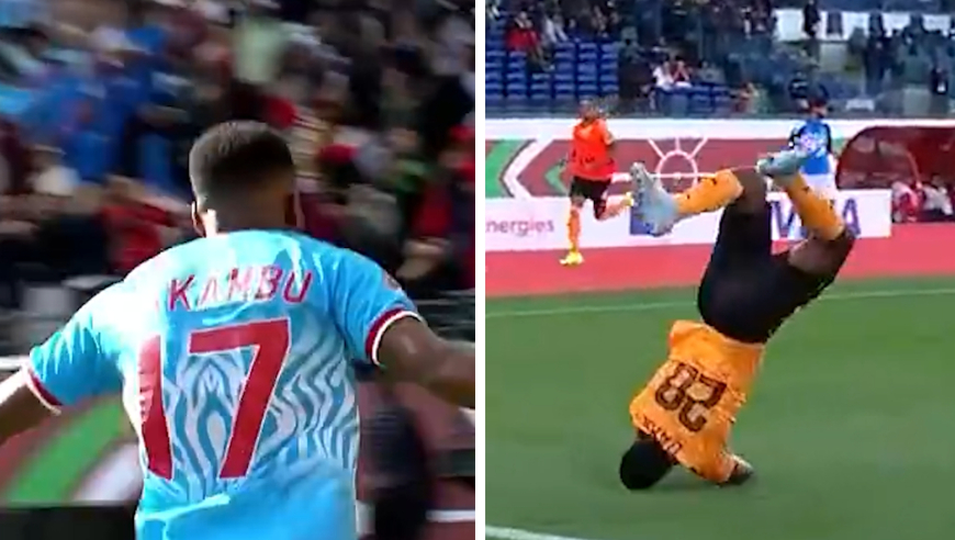 非洲杯贝宁躲球哥造失球，中超旧将进球被吹，补时绝平庆祝空翻头着地乐极生悲