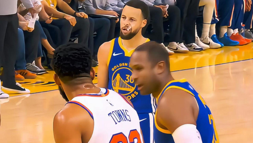 库神发威！尼克斯首节大幅度领先 库里打2+1送妙传再一打二上篮