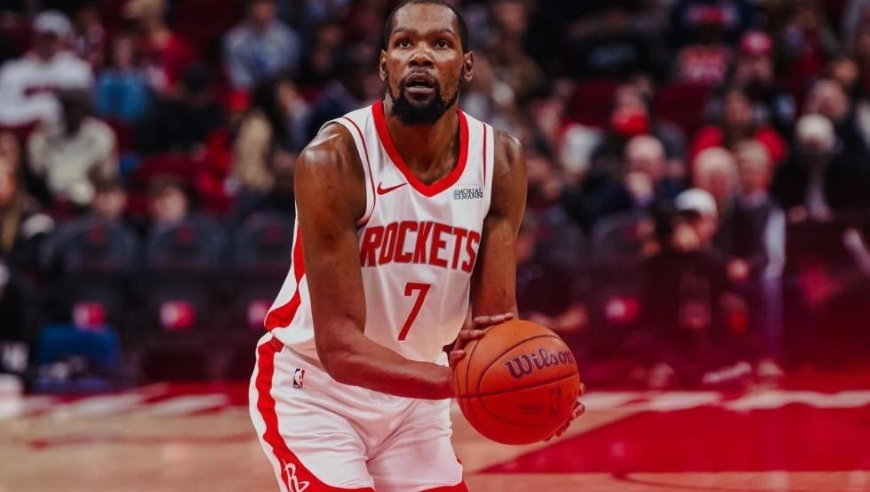 杜兰特35+8+4+1+3完爆超级新秀，申京打铁阿门9分，火箭复仇黄蜂