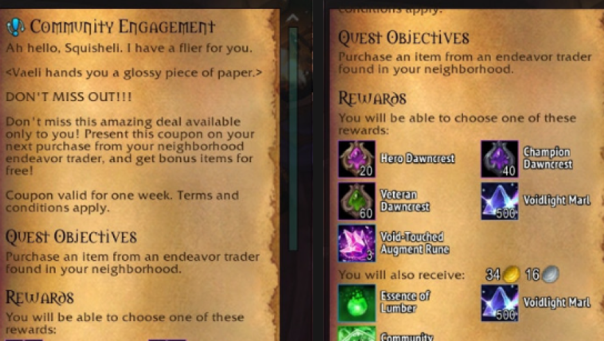 魔兽：暴雪继续违背诺言！家宅系统新周常任务仍提供角色强度！