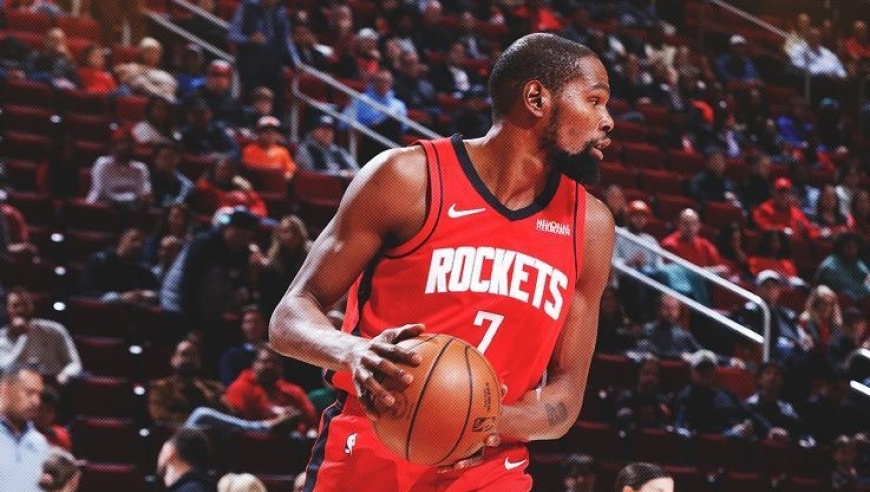 杜兰特39+7历史第7人，华子缺阵兰德尔空砍39分，火箭逆转森林狼