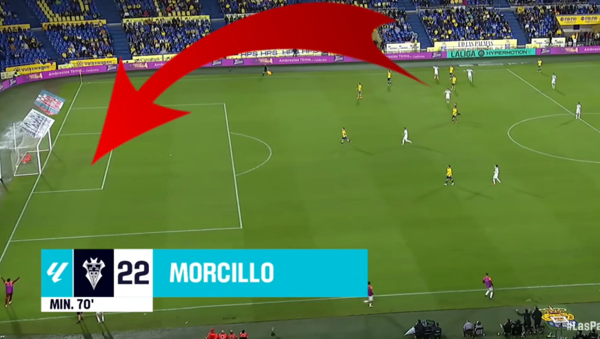 吹一辈子系列！西班牙赛场同夜两粒炸裂进球：中场吊射PK倒挂金钩