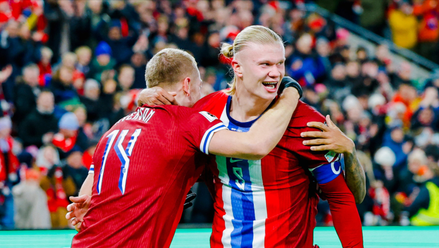 挪威4-1爱沙尼亚集锦：哈兰德、瑟洛特双响 挪威无限接近世界杯