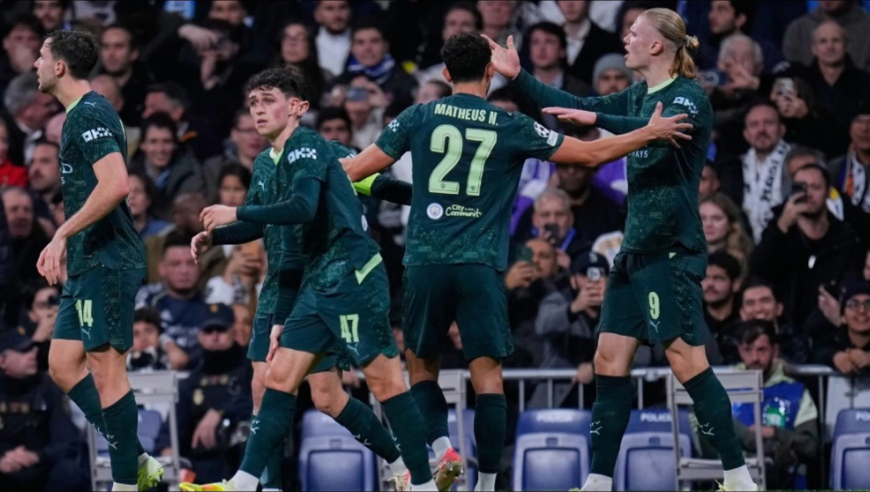 伯纳乌沦陷！姆巴佩缺席 曼城2:1逆转皇马 哈兰德大心脏点射反超