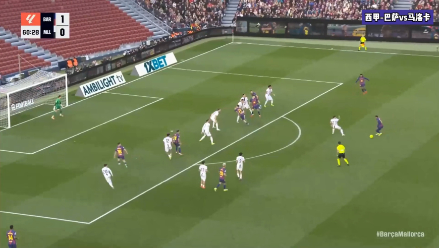 3连胜！西甲-亚马尔世界波 莱万建功，巴萨3-0马洛卡