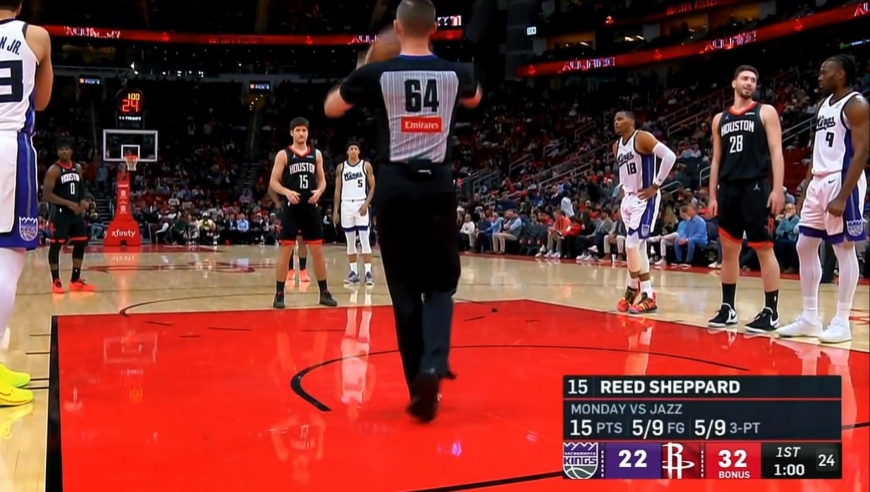 我是死神新小弟！谢泼德首节末引领火箭打出7-0领先国王到两位数