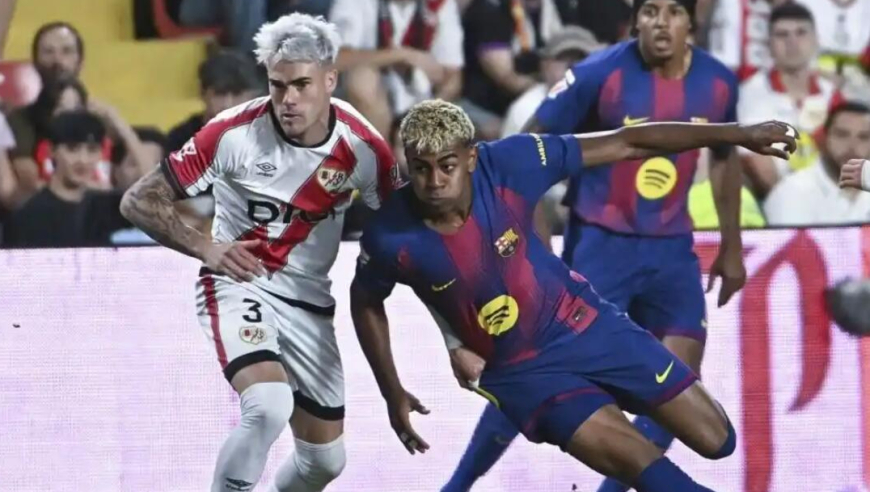 西甲-5连胜！巴萨1-0巴列卡诺先赛7分领跑，阿劳霍制胜