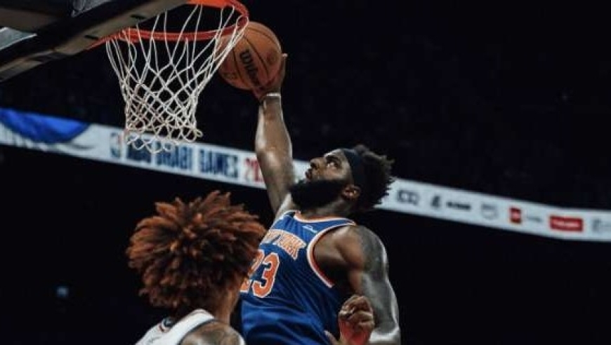 nba季前赛揭幕战尼克斯大胜76人，探花埃奇库姆险完成惊天隔扣
