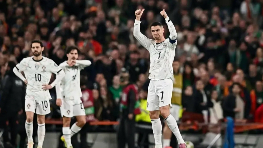 世欧预：十人葡萄牙0-2客负爱尔兰 C罗肘击染红 帕罗特梅开二度